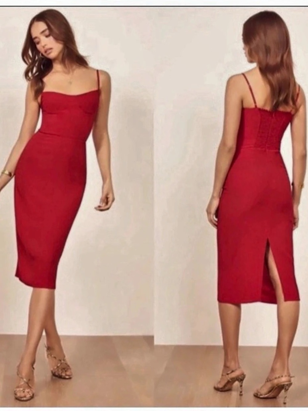 Reformation Isabel Dress Red Size 6